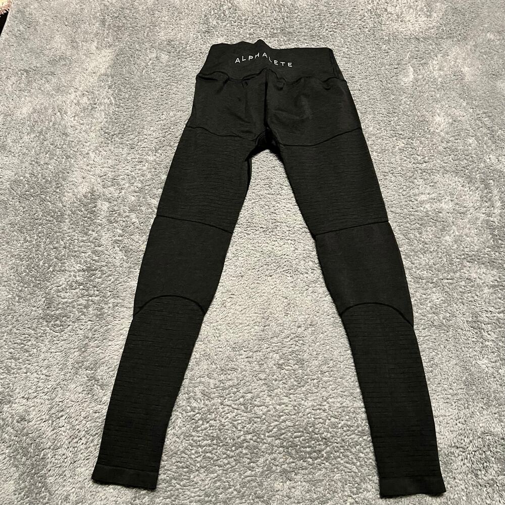 Alphalete Leggings Pants Womens Medium Gray Compression 7/8 Cropped